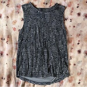 Vans Black and Gray Patterned Tank Top